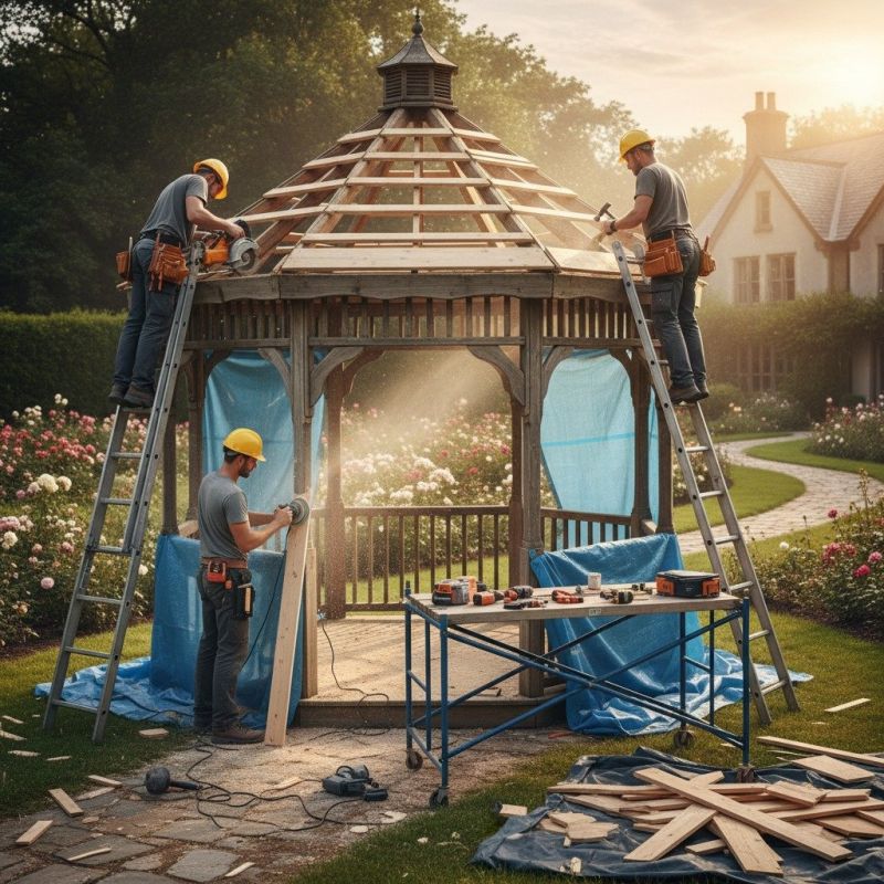 Local Enclosed Gazebo Installation pros at work